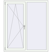 REHAU OPTIMUM EURO-DESIGN 70 1300x1500 mm RAL 9016 Traffic white two-sided