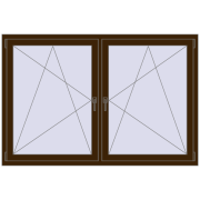 Okna skrzydłowe 1830x1175 mm REHAU ENERGY-SAVING SYNEGO MD DARK_OAK dwustronny