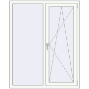 REHAU ENERGY-SAVING SYNEGO MD 1200x1500 mm RAL 9016 Traffic white two-sided