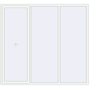 REHAU OPTIMUM EURO-DESIGN 70 2500x2300 mm RAL 9016 Traffic white two-sided