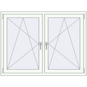 REHAU ENERGY-SAVING SYNEGO MD 1440x1055 mm DARK_OAK zewnętrzny