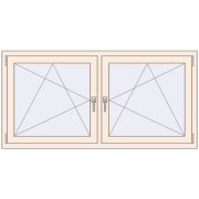 REHAU OPTIMUM EURO-DESIGN 70 1600x800 mm CREAME_WHITE_50L-2 two-sided