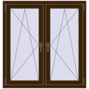 REHAU ENERGY-SAVING SYNEGO MD 1050x1145 mm DARK_OAK dwustronny REHAU ENERGY-SAVING SYNEGO MD 1050x1145 mm DARK_OAK dwustronny