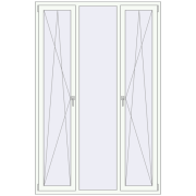 REHAU ENERGY-SAVING SYNEGO MD 1500x2300 mm WALNUT external