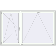 REHAU OPTIMUM EURO-DESIGN 70 2200x1400 mm RAL 9016 Traffic white dwustronny