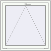 REHAU OPTIMUM EURO-DESIGN 70 1000x1000 mm RAL 9016 Traffic white two-sided