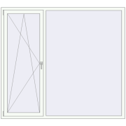 REHAU ENERGY-SAVING SYNEGO MD 2000x1800 mm RAL 9016 Traffic white two-sided
