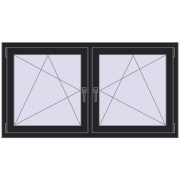 REHAU ENERGY-SAVING SYNEGO MD 1500x815 mm BLACK_ULTI-MATT dwustronny