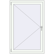 REHAU OPTIMUM EURO-DESIGN 70 870x1400 mm RAL 9016 Traffic white two-sided