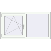 REHAU OPTIMUM EURO-DESIGN 70 1300x700 mm RAL 9016 Traffic white two-sided