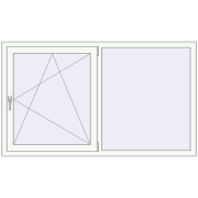 REHAU OPTIMUM EURO-DESIGN 70 1700x1000 mm RAL 9016 Traffic white two-sided