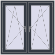 Okna skrzydłowe 1095x1115 mm REHAU ENERGY-SAVING SYNEGO MD ANTHRACITE_GREY_STRUKTURAL dwustronny Okna skrzydłowe 1095x1115 mm REHAU ENERGY-SAVING SYNEGO MD ANTHRACITE_GREY_STRUKTURAL dwustronny