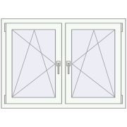 REHAU ENERGY-SAVING SYNEGO MD 1215x845 mm RAL 9016 Traffic white dwustronny