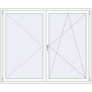 Okna skrzydłowe 1800x1500 mm REHAU ENERGY-SAVING SYNEGO MD RAL 9016 Traffic white dwustronny