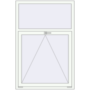 REHAU OPTIMUM EURO-DESIGN 70 1000x1500 mm RAL 9016 Traffic white two-sided