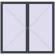 Okna skrzydłowe 2400x2300 mm REHAU OPTIMUM EURO-DESIGN 70 ANTHRACITE_GREY_STRUKTURAL dwustronny Okna skrzydłowe 2400x2300 mm REHAU OPTIMUM EURO-DESIGN 70 ANTHRACITE_GREY_STRUKTURAL dwustronny