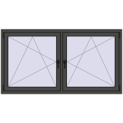 REHAU ENERGY-SAVING SYNEGO MD 1755x935 mm BASALT_GREY dwustronny