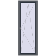 REHAU OPTIMUM EURO-DESIGN 70 800x2300 mm ANTHRACITE_GREY_STRUKTURAL two-sided