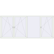 REHAU RENOVATION EURO 70 4005x1715 mm RAL 9016 Traffic white two-sided