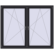 REHAU ENERGY-SAVING SYNEGO MD 1755x1445 mm BLACK_ULTI-MATT two-sided REHAU ENERGY-SAVING SYNEGO MD 1755x1445 mm BLACK_ULTI-MATT two-sided