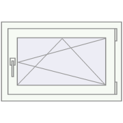 REHAU BRILLANT DESIGN 770x490 mm RAL 9016 Traffic white two-sided
