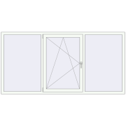 REHAU ENERGY-SAVING SYNEGO MD 2400x1200 mm RAL 9016 Traffic white two-sided
