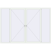 REHAU OPTIMUM EURO-DESIGN 70 3200x2250 mm RAL 9016 Traffic white two-sided
