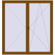 REHAU ENERGY-SAVING SYNEGO MD 1950x2080 mm GOLDEN OAK two-sided