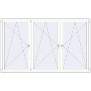 REHAU ENERGY-SAVING SYNEGO MD 2650x1600 mm RAL 9016 Traffic white two-sided