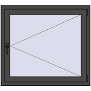 REHAU BRILLANT DESIGN 1000x900 mm BASALT_GREY two-sided