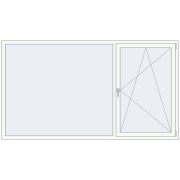 REHAU OPTIMUM EURO-DESIGN 70 2500x1400 mm RAL 9016 Traffic white two-sided