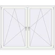 REHAU ENERGY-SAVING SYNEGO MD 1815x1430 mm RAL 9016 Traffic white dwustronny