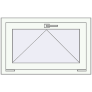 REHAU OPTIMUM EURO-DESIGN 70 800x450 mm RAL 9016 Traffic white two-sided