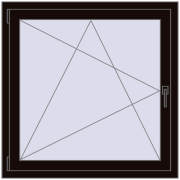 REHAU OPTIMUM EURO-DESIGN 70 1000x1000 mm BLACK_BROWN two-sided