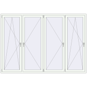 REHAU BRILLANT DESIGN 2600x1800 mm RAL 9016 Traffic white two-sided