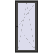 REHAU ENERGY-SAVING SYNEGO MD 900x2100 mm BASALT_GREY two-sided