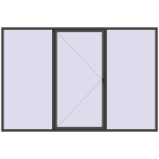 REHAU ENERGY-SAVING SYNEGO MD 3600x2400 mm BASALT_GREY two-sided