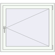 REHAU BRILLANT DESIGN 1000x900 mm RAL 9016 Traffic white two-sided