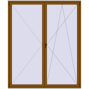 REHAU OPTIMUM EURO-DESIGN 70 2000x2400 mm GOLDEN OAK two-sided