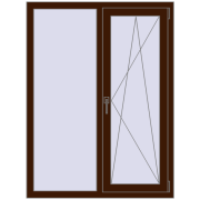 Okna skrzydłowe 1050x1400 mm CLASICTHERM 70 MAHAGON_SAPELI dwustronny