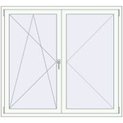 REHAU BRILLANT DESIGN 1500x1400 mm RAL 9016 Traffic white two-sided