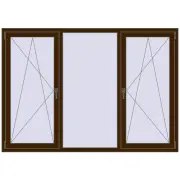 REHAU OPTIMUM EURO-DESIGN 70 2000x1400 mm DARK_OAK two-sided