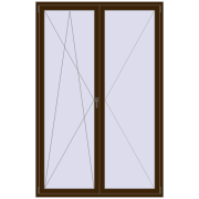 REHAU ENERGY-SAVING SYNEGO MD 1500x2300 mm DARK_OAK two-sided