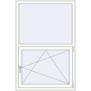 Okna skrzydłowe 1000x1500 mm EPSILON OPTIMA RAL 9016 Traffic white dwustronny