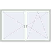 REHAU OPTIMUM EURO-DESIGN 70 2200x1400 mm RAL 9016 Traffic white two-sided