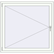 REHAU OPTIMUM EURO-DESIGN 70 1250x1200 mm RAL 9016 Traffic white two-sided