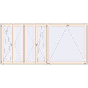 REHAU OPTIMUM EURO-DESIGN 70 3440x1600 mm CREAME_WHITE_50L-2 two-sided