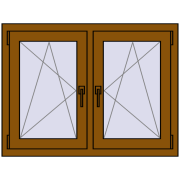 Okna skrzydłowe 1005x755 mm REHAU ENERGY-SAVING SYNEGO MD GOLDEN OAK dwustronny