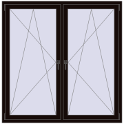 REHAU ENERGY-SAVING SYNEGO MD 1620x1580 mm BLACK_BROWN dwustronny