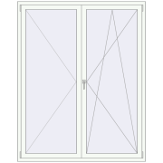 REHAU OPTIMUM EURO-DESIGN 70 1600x2000 mm RAL 9016 Traffic white dwustronny